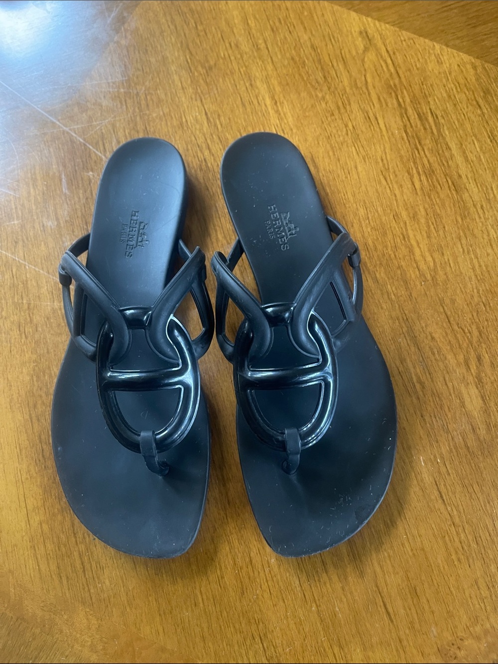 Hermes Black Egerie Sandals for Women